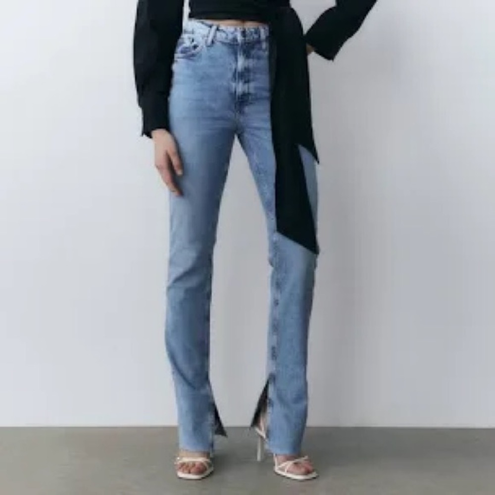 Zara Split Hem Jeans